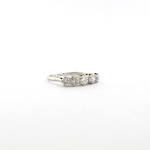 Platinum five stone diamond ring