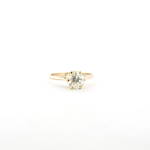 18ct yellow gold old European cut diamond solitaire ring