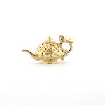 9ct yellow gold fancy teapot charm