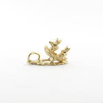 9ct yellow gold 'owl and the pussycat' charm