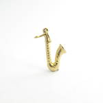9ct yellow gold saxophone charm