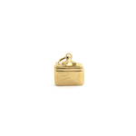 9ct yellow gold suitcase charm