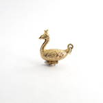 9ct yellow gold 'swan lake' swan with ballet slipper charm