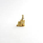 9ct yellow gold church charm - set with The Lords Prayer magnified inside