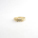 9ct yellow gold aquamarine dress ring