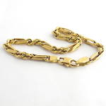 18ct yellow gold fancy twist link bracelet