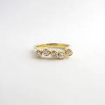 18ct yellow gold 5 stone diamond ring