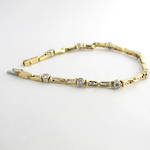 18ct yellow & white gold diamond bracelet