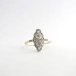 Platinum/14ct yellow gold Art Deco diamond ring
