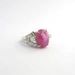 7ct white gold star ruby and diamond ring