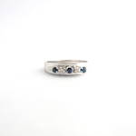 18ct white gold & palladium sapphire and diamond ring