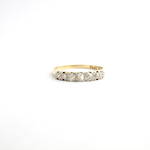 18ct yellow gold and platinum early cut diamond antique ring