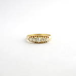 18ct yellow gold five stone diamond ring