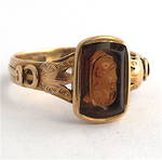 15ct yellow gold antique citrine ring