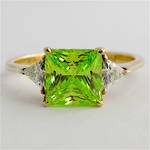 9ct yellow gold cubic zirconia set ring