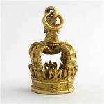 9ct yellow gold crown charm