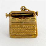 9ct yellow gold vintage Typewriter charm