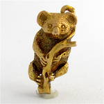 9ct yellow gold Koala on a branch charm