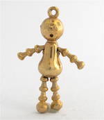 9ct yellow gold lulu doll charm