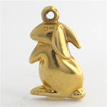 9ct yellow gold Rabbit charm