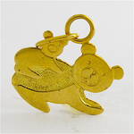 18ct yellow gold Bear and baby charm