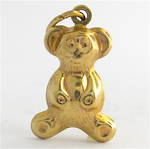 9ct yellow gold Teddy charm