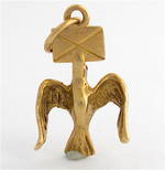 9ct yellow gold Messenger Bird charm