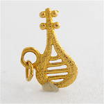 18ct yellow gold lyre charm