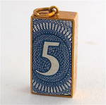 9ct yellow gold bank note charm