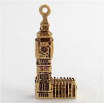 9ct yellow gold big ben charm