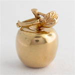 9ct yellow gold apple charm