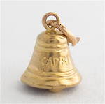 9ct yellow gold bell charm