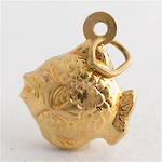 9ct yellow gold fish charm