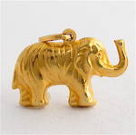 9ct yellow gold elephant charm