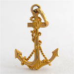 9ct yellow gold anchor charm