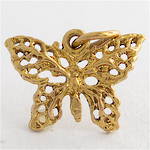 9ct yellow gold butterfly charm