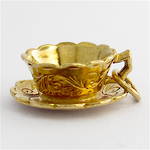 9ct yellow gold teacup charm