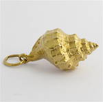 9ct yellow gold shell charm