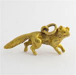 9ct yellow gold fox charm