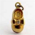 9ct yellow gold baby shoe charm