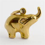 9ct yellow gold elephant charm
