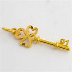 22ct yellow gold 21st key charm