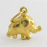 9ct yellow gold elephant charm