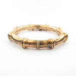 9ct rose gold antique hollow bamboo style bracelet