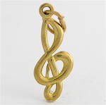 9ct yellow gold musical note charm