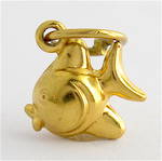 9ct yellow gold fish charm