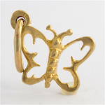 9ct yellow gold butterfly charm