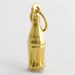 9ct yellow gold bottle charm