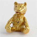 9ct yellow gold teddy bear charm