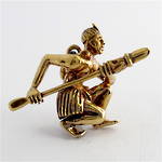 9ct yellow gold warrior/hunter charm